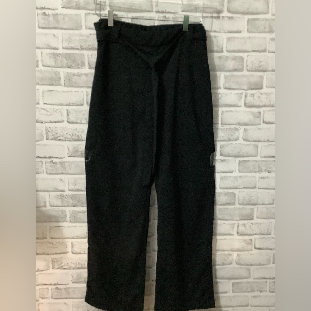JY Black Poly elastic waist High Rise Straight Leg. Dize XL (W653)